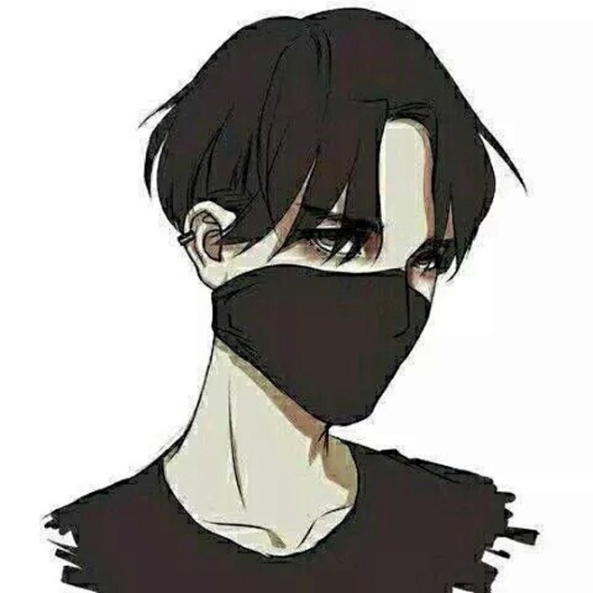 16712少年黑发口罩acgn二次元漫画动漫腹黑病态高冷呆萌清新治愈唯美