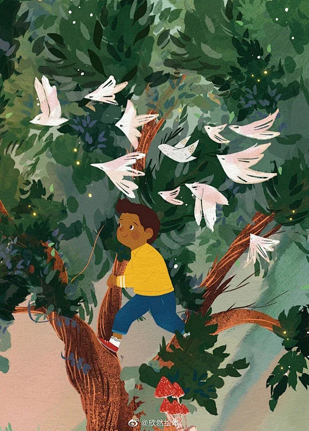 预售英文精装绘本theclimbingtree爬树