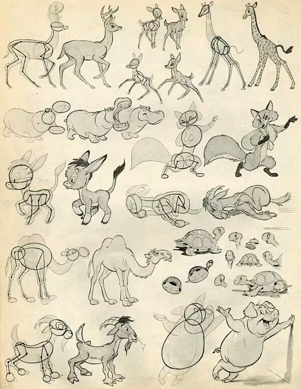 160张迪士尼动画手稿图片