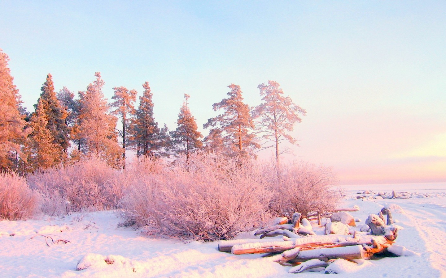 自然唯美的雪景壁纸大全 冬雪系列 风景风光类 图库壁纸 联盟素材