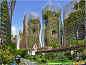 法国建筑师为巴黎市政府“2050智能城市”计划所作的构思，除了利用大量植物及过滤器净化都市空气之外，这些高塔还设有太阳能发电装置及循环再生的灌溉系统，十分环保。