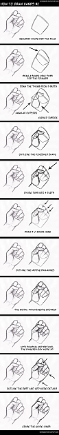 how to draw hands2 如何画手