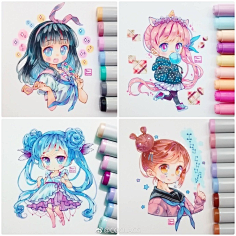 Melantha^采集到Q版现代