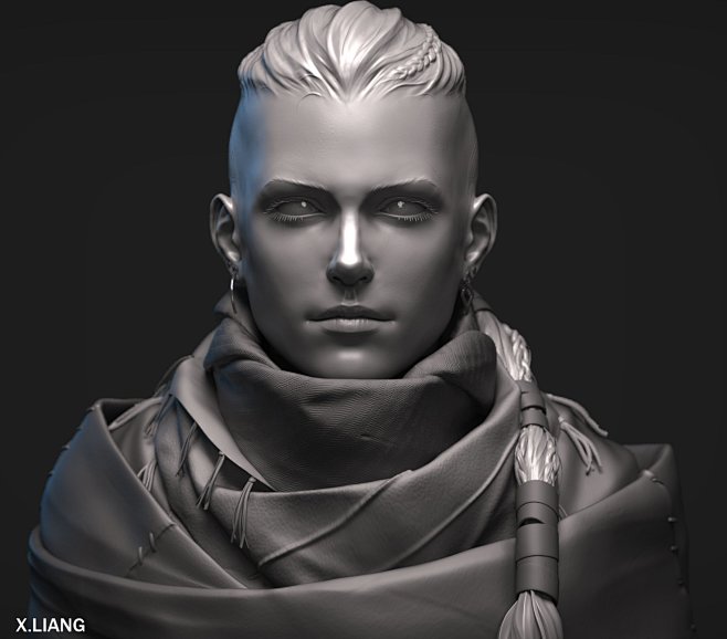 男头像参考# #正面男头像# #黑白#.