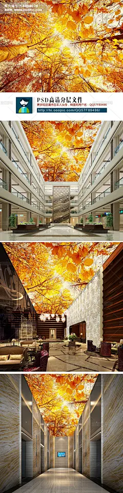 高清梦幻白桦树阳光天顶壁画