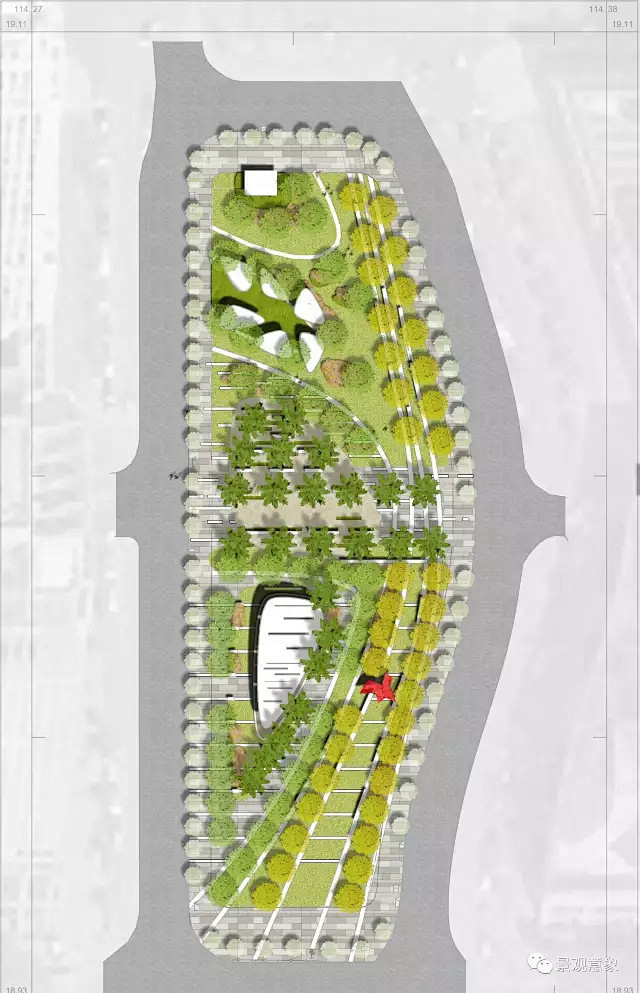 史上最全景觀總平面圖合集小型遊園大型公園濱水公園小區配景手繪風總