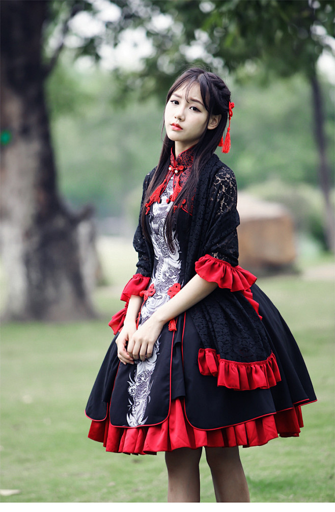 十三喜洛丽塔中国风古典洋装甜美连衣裙cosplay服无类目裙子连衣裙