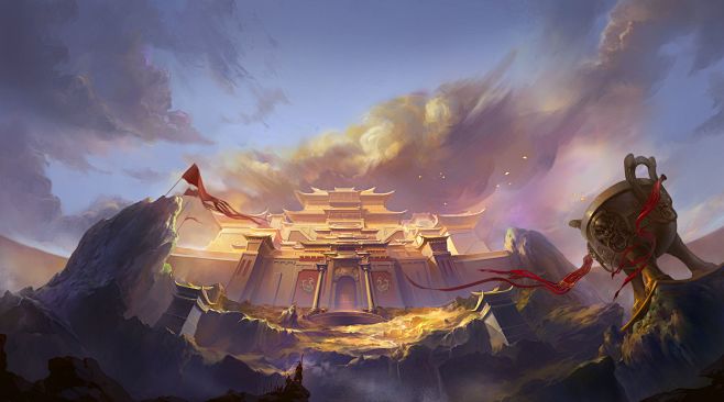 传奇游戏国战背景高清大图沙城27