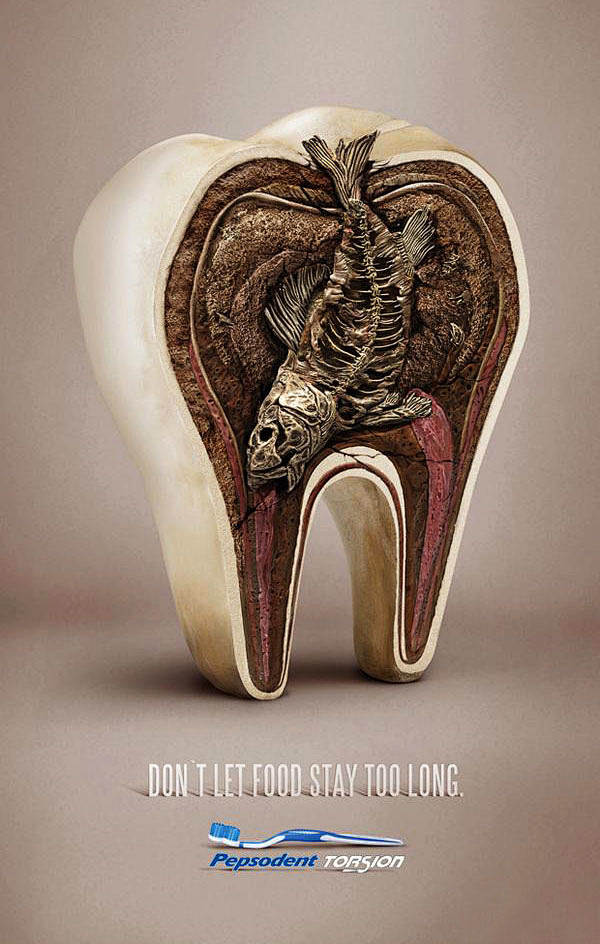 pepsodenttorsion牙刷系列创意广告设计艺术