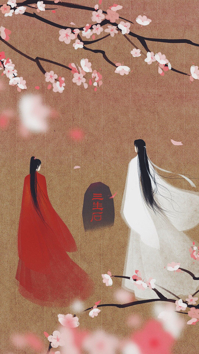 手绘插画漫画呼葱觅蒜无脸古风图集微微一笑很倾城