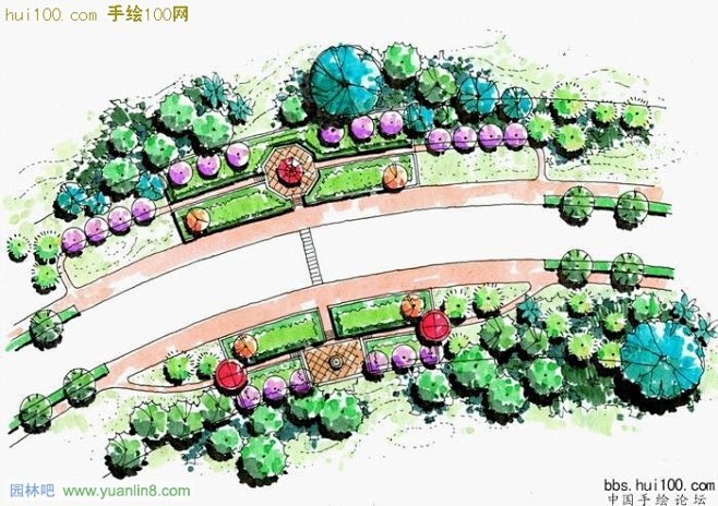园林效果图片_苏州融景景观营造有限公司_设计师娄晴晴手绘平面图3