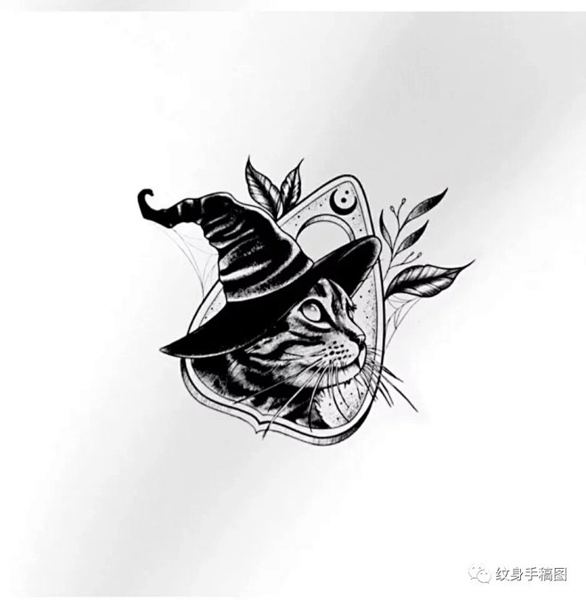 纹身素材猫咪纹身素材猫纹身手稿纹身图案纹身素材猫咪纹身素材猫纹身