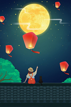幸运星花采集到节日背景