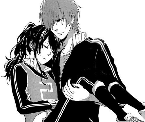 黑白少女公主抱