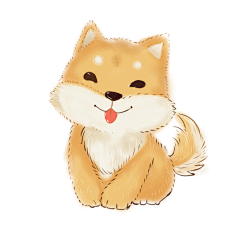 卡通插画动物可爱小狗狗png免抠素材_@宇飞视觉