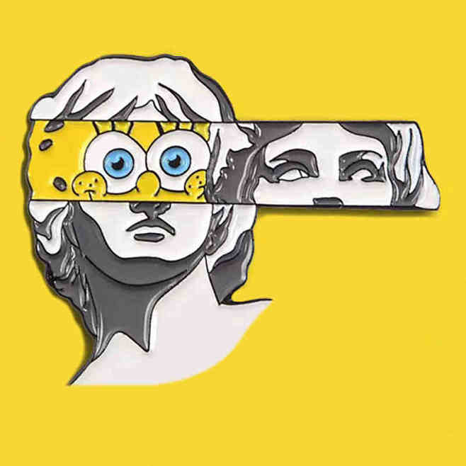 创意百搭大卫胸针ins潮个性日系可爱卡通派大星别针包包徽章配饰tmall