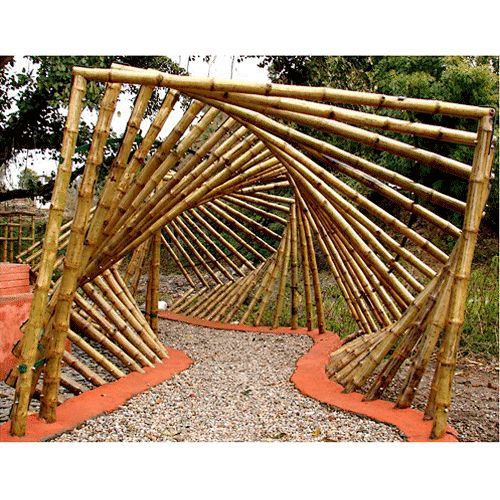 创意竹子建筑设计图集下载异形竹子连接结构生态绿色教育建筑设计