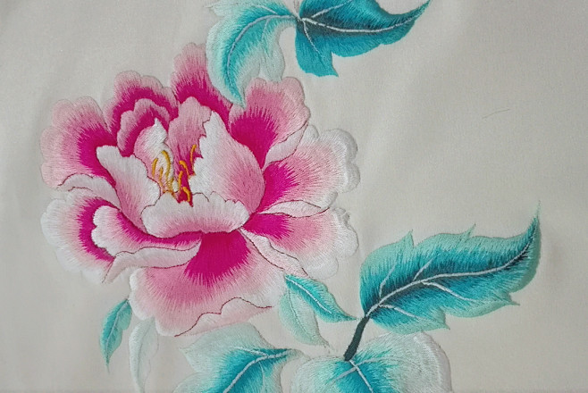 绣花一族  手推绣  牡丹花