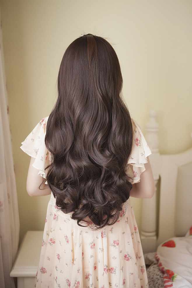 假发长卷发女长发假发女士无刘海发型半头套假发自然蓬松tmallcom天猫