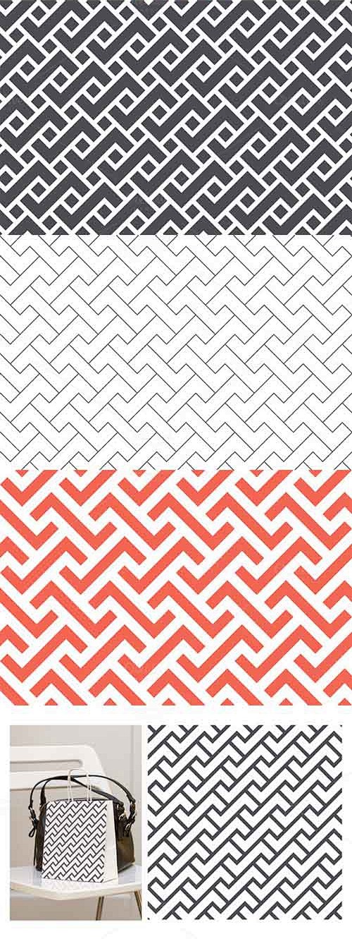 6个几何图案无缝拼接纹理图案aiepsjpgps饭团网