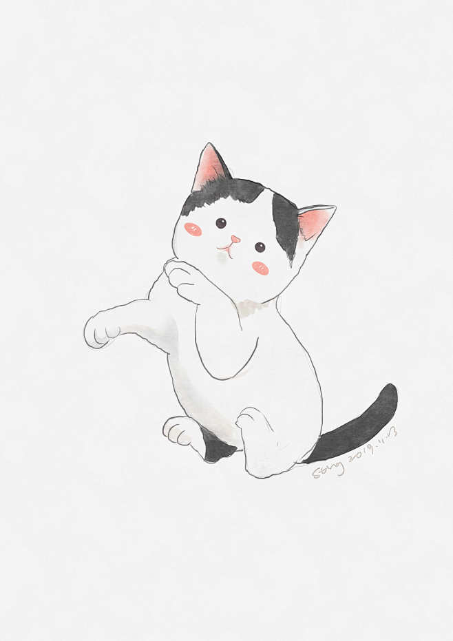 猫咪插画 可爱图片