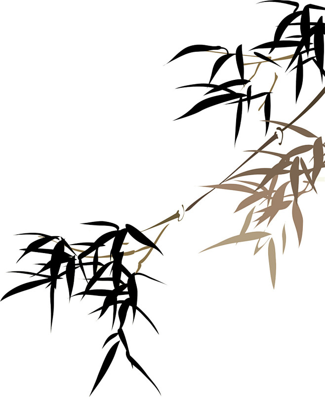 一幅简单的水墨竹子画图片