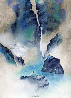 senne-wk采集到山水画/油画/素描/速写/色彩/粒粉贴金