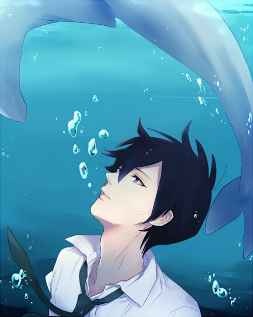 卿然i从nagyo_阿敏转采于2016-07-17 19:20:23水中陷#二次元男孩#动漫