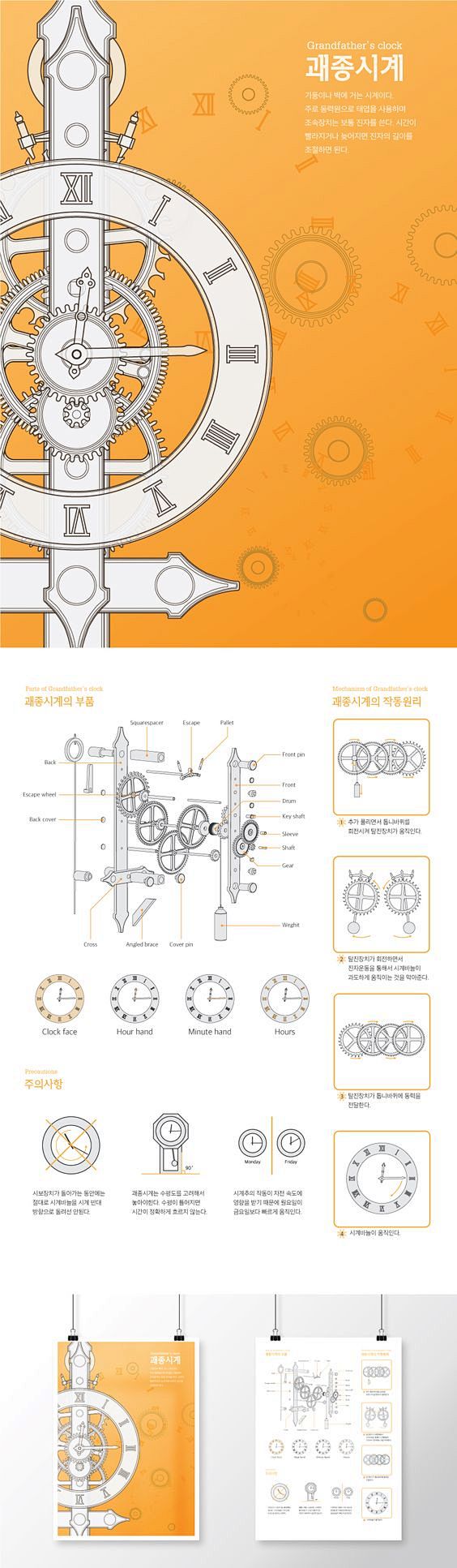 钟表结构图儿童图片