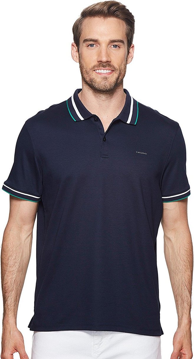 calvinkleinmensmulticolortippedcollarpoloatamazonmensclothing