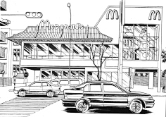 M-小鹿采集到钢笔画