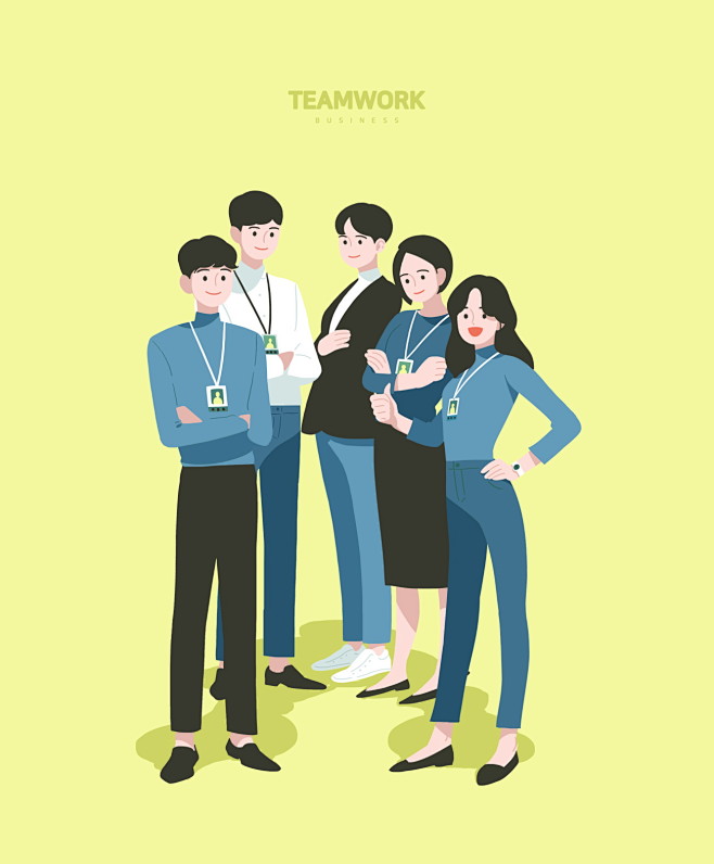 团队协作插画