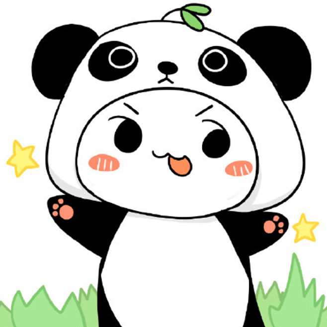 动漫熊猫头像简单图片