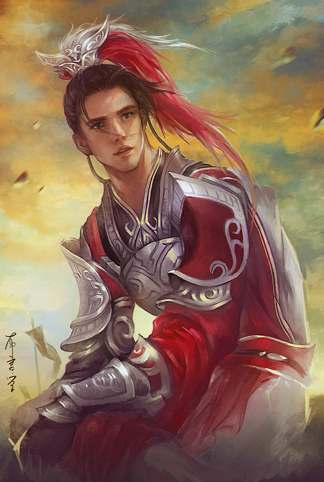 布言空人物插画系列独守大唐魂剑侠情缘网络版叁天策军爷剑网三