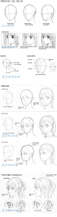 人魚小英采集到人设——手绘发丝