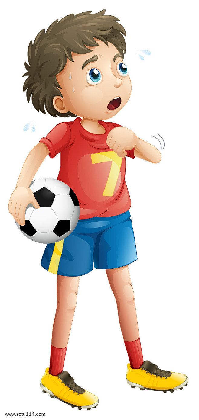 足球运动卡通踢球