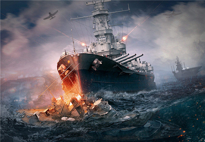 战舰世界海报周边 WOWS 网络游戏军舰军事武