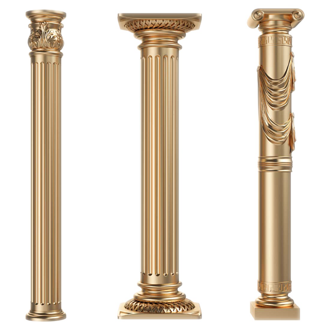 欧式金属边框台柱