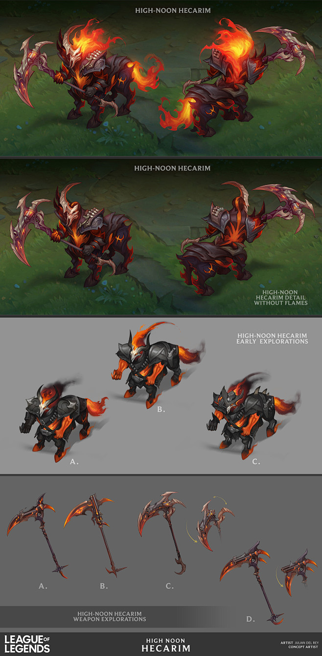 战争之影赫卡里姆西部魔影角色设计图拳头riot原画设计师朱利安德雷依