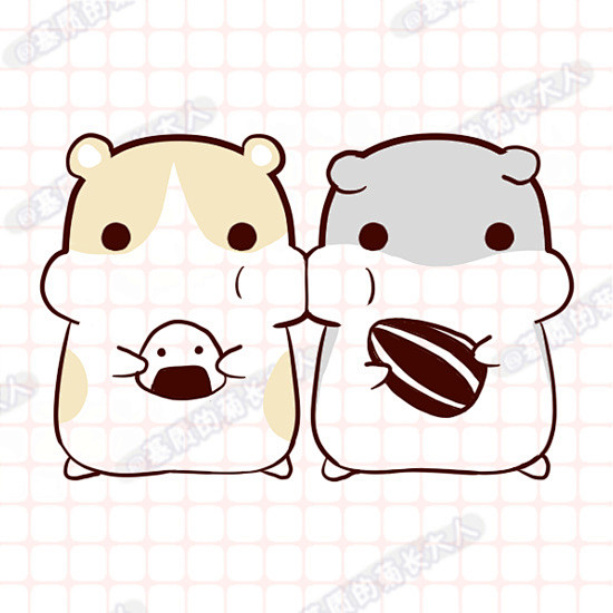 我的手绘不可能这么萌画一对仓鼠2961069061071277