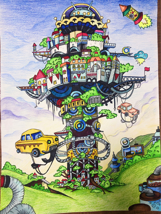 清新菡子从yingxiong转采于2021-01-17 10:03:40科幻儿童画sc-科学类