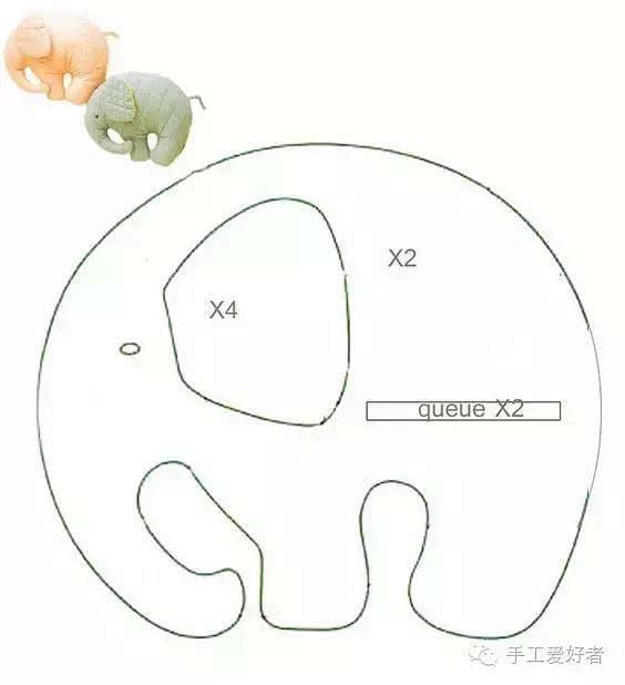 布艺小象制作图解图片