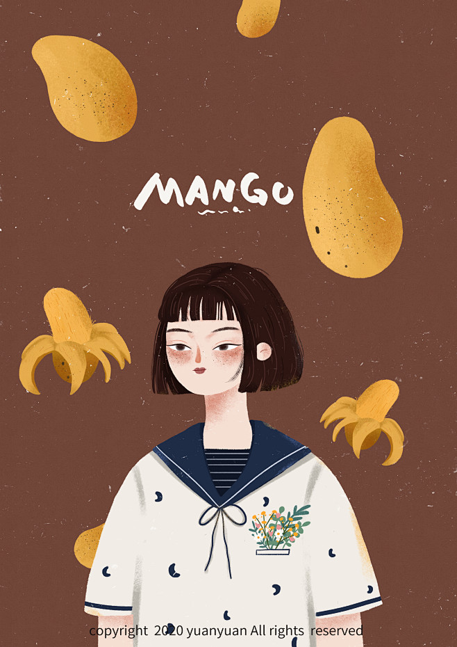 水果系列芒果女孩
