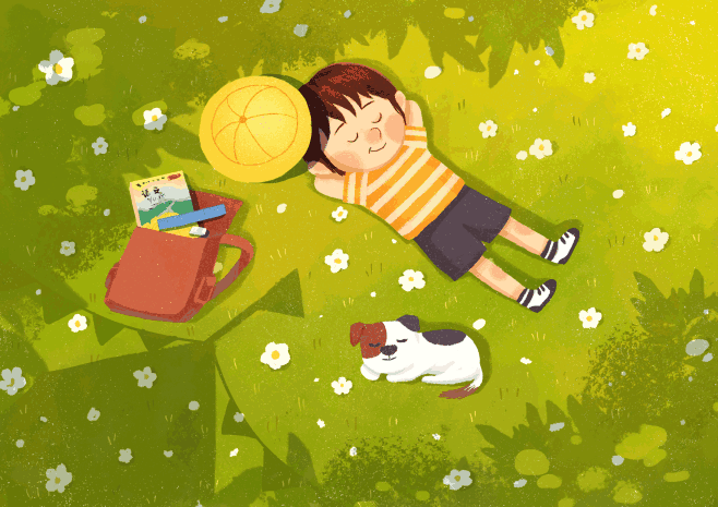小狗-花瓣网|陪你做生活的设计师 | 皮的童年故事动态插画|插画|儿童
