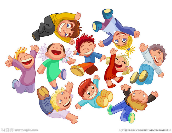 可爱的卡通儿童