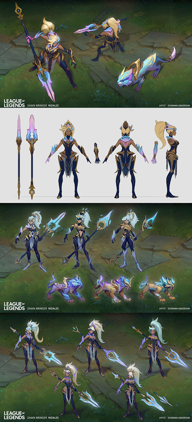 黎明使者奈德丽角色设计图拳头riot原画设计师奥萨马阿加佐姆画作