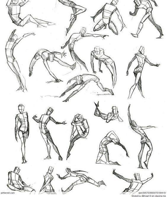 人物形体动态练习