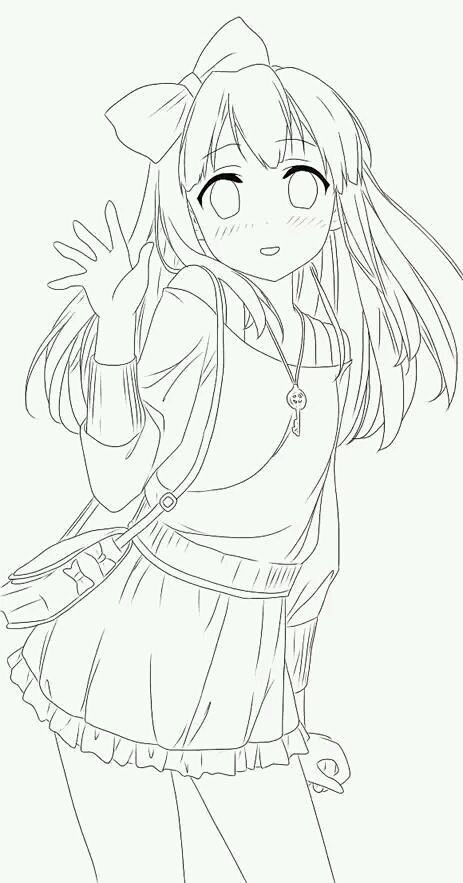 线稿全身漫画卡通人物绘画