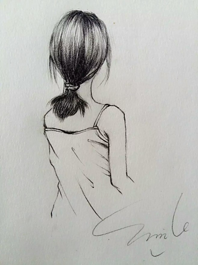 手绘-花瓣网|陪你做生活的设计师 | 素描母亲背影