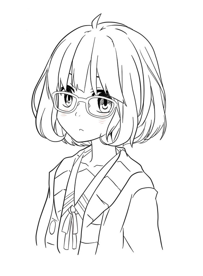 动漫线稿合集下载萌女群清新唯美人体pose线稿古风厚涂卡通水彩美少女